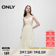 ONLY夏季時(shí)尚吊帶V領(lǐng)中長(zhǎng)款蛋糕裙連衣裙女|124207062 A01 氏莎白色 M (165) 84A