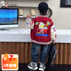 奧特曼衣服男童外套春秋款2025新款帥氣兒童秋裝男孩寶寶棒球服夾克上衣 紅色 100 建議90-100cm3-4歲