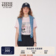 Teenie Weenie小熊T恤女2025年夏季新款簡約休閑時髦印花圓領(lǐng)短袖T恤女 淺粉色 L