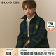 E·LAND KIDS衣戀早春新品男童復(fù)古格紋學(xué)院風(fēng)襯衫式棉服 Green綠色/40 150 cm