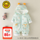 G.DUCKKIDS童裝嬰兒羽絨服冬季新生兒連體衣加絨加厚白鴨絨防風(fēng)保暖寶寶衣服 綠色（棉服） 90 尺碼1~2歲【 80-90cm】