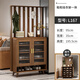 梵慕帛入戶鞋柜帶掛衣架一體家用門口玄關(guān)屏風(fēng)隔斷實(shí)木色客廳新款衣帽柜 L167胡桃色鞋柜掛衣架95cm長 整裝
