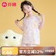 芬騰兒童睡衣女100%純棉夏季寬松短袖短褲女童空調(diào)服