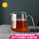 尚明公道杯加厚高硼硅玻璃耐熱分茶器大容量高檔公杯茶海功夫茶道配件 槍黑色500ML