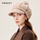 凡飾（FANCET）帽子女秋冬針織保暖加絨毛線(xiàn)帽日系顯臉小柔軟鴨舌帽送媽媽長(cháng)輩