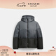 蔻馳（COACH）【七夕情人節(jié)禮物】奧萊男士短款寬松羽絨服夾克冬季保暖外套 混合灰色 XL