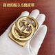 商場(chǎng)古馳皮帶男士不銹鋼雙g頭自動(dòng)扣褲腰帶扣卡子配件替換 古馳金色