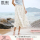 香影玫瑰碎花雪紡半身裙女夏季20254新款氣質(zhì)藍色海邊垂墜感a字裙 航線(xiàn)藍 L 165/88A/110-125斤