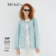MO&Co.復(fù)古小香風(fēng)金屬扣寬松牛仔夾克外套慵懶設(shè)計(jì)感小眾摩安珂 牛仔淺藍(lán)色-第1批 XS 155