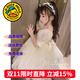 G.DUCKKIDS童裝女童連衣裙夏季蓬蓬裙兒童公主裙夏天生日禮服裙子鋼琴花童服 高端珍珠禮服裙乳白色 90 尺碼1~2歲【 80-90cm】