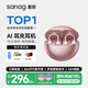 SANAG塞那S6S Pro 藍(lán)牙耳機(jī)耳夾開(kāi)放式無(wú)線夾耳式不入耳聽(tīng)力保護(hù)運(yùn)動(dòng)AI通話降噪耳夾耳機(jī)