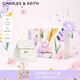 CHARLES&KEITH菱格大容量柔軟多用背包書包雙肩包包女包七夕禮物CK2-60151400 Cream奶白色 S