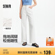 森馬（Semir）森柔牛仔牛仔褲女涼感闊腿褲25夏顯腿長褲子109325124006