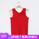 AB內(nèi)衣女士全棉100%純棉蕾絲花邊V領(lǐng)夏季背心內(nèi)搭吊帶衫可外穿8191 紅色 2XL