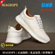 MAGIOPY高端品牌男鞋2025新款高檔真皮休閑運(yùn)動(dòng)鞋男士頭層牛皮小白鞋子男 乳白色 【皮鞋碼】 41