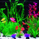 魚(yú)缸仿真水草造景套裝水族箱布景裝飾擺件假植塑料假水草魚(yú)缸裝飾 仿真水草10款【隨機款式10款】 3-30cm組合景觀(guān)