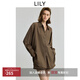 LILY2025秋新款復古簡(jiǎn)約直身休閑百搭通勤薄款純色長(cháng)袖襯衫外套女 711深咖啡 S