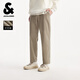 杰克·瓊斯（JACK&JONES）25年秋季休閑褲男燈芯絨錐形九分褲舒適百搭品質(zhì)慵懶褲子品牌男褲 E11卡其色 第一批 30 170