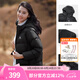駱駝（CAMEL）戶外羽絨服白鴨絨加厚羽絨衣秋冬經典保暖時尚潮流防風運動外套 拒水絨升級款A1W1PN113J,黑色,女 M