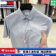 TOME BORNEK正品湯米高端春夏純棉高級感休閑短袖襯衫男士純棉免燙短袖襯衫 灰色 2XL (160-175斤)