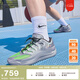 耐克（NIKE）官方杜蘭特18男子實(shí)戰籃球鞋夏季新款抗扭 KD18 IF2518 001金屬銀/暗煙灰/沖擊綠 42.5