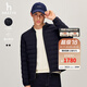 哈吉斯（HAZZYS）男裝 冬款羽絨外套直充棒球領(lǐng)輕薄羽絨服男ASFZU0BDX15 藏青色NV L (175/96A 48)