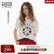 Teenie Weenie小熊T恤女2025年夏季新款清新活力甜美刺繡圓領(lǐng)短袖T恤上衣女