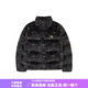 美職棒（MLB）FW23鉆石老花連線字母滿印立領(lǐng)寬松長袖面包服羽絨服男女同款黑色 黑色 XS