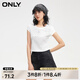 ONLYONLY春季休閑百搭純棉印花短款圓領(lǐng)短袖T恤女|124101065 A43 奶油白色 M (165) 84A