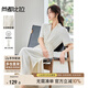 尚都比拉職場通勤風(fēng)短袖連衣裙女夏季松緊腰V領(lǐng)顯瘦襯衫裙收腰百搭中長裙