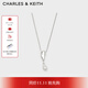 CHARLES&KEITH月光謐語(yǔ)簡(jiǎn)約仿珍珠掛墜項(xiàng)鏈生日禮物CK5-22120406 Silver銀色 47.5cm 1個(gè)