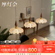 摩燈會餐廳吊燈 餐桌三頭中古風法式復古專用2025新款家用飯廳中山燈具 【3頭】C款餐吊燈【100cm】
