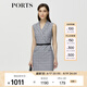 PORTS寶姿春夏新品女裝V領(lǐng)無袖中長連衣裙ALN8D078MFQ085 灰色 M (6)