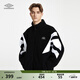 茵寶（Umbro）加厚運動外套冬季羊羔絨保暖夾克立領拉鏈上衣情侶款 凝眸黑 2XL