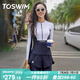 TOSWIM拓勝分體泳衣女沖浪服保暖長(zhǎng)袖長(zhǎng)褲溫泉顯瘦度假泳裝 律動(dòng)黑白XL