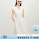 范思藍(lán)恩休閑自然感口袋襯衫式連衣裙女夏季2025新款無(wú)袖裙子2063 白色 M