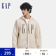 Gap男女裝印花字母logo抓絨連帽衛(wèi)衣休閑660128外套 米色 175/96A(L) 亞洲尺碼