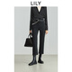 LILY2025秋新款女裝復古水洗修身直筒九分褲通勤黑色牛仔褲煙管褲 510黑 L
