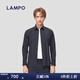 藍(lán)豹（LAMPO）【涼感科技】春夏休閑襯衫男士防水防曬抗皺易打理彈力長(zhǎng)袖襯衣男 深藍(lán) 39 (170/88)