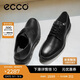 愛步（ECCO）德比鞋 牛皮增高休閑正裝皮鞋 混動防水524704 黑色41