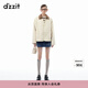 DZZIT地素棉衣2024秋季新款拼接燈芯絨面料雙色上衣女 米白色 XS