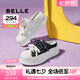百麗（Belle）厚底增高穆勒鞋女2025夏季新款時尚餅干底休閑包頭拖B2549BH5 黑色 36 (230mm)
