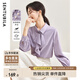 尚都比拉優(yōu)雅氣質(zhì)輕熟時(shí)尚飄帶領(lǐng)襯衫女長(cháng)袖雪紡衫通勤百搭上衣 紫色 XL 