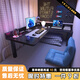 順冠床上桌大學(xué)生宿舍神器學(xué)生床上電腦桌上鋪轉角桌書(shū)桌寢室電競桌子 右轉角【擋板款】編織黑-120*90