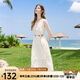 百圖betu女裝2025夏季新款連衣裙無袖羽毛流蘇背心氣質(zhì)裙子女2506T52 淺杏色 S