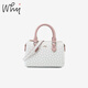 why單肩包小包斜挎包波士頓枕頭包新款輕奢高級感包手提包情人節禮物 牛奶白配淺粉
