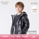 MARC&JANIE【超輕加厚】馬克珍妮寶寶冬裝男女童羽絨服 兒童羽絨外套213682 黑色 120 6T