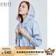 菲妮迪女裝短外套夏季時(shí)尚抽繩收腰設(shè)計(jì)感氣質(zhì)外搭上衣女 淺藍(lán)色 S
