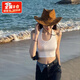 OLOEY西部牛仔帽藏族帽子男女夏戶外大西北復(fù)古沙漠牛仔帽加寬蒙古帽 牛仔帽【淺咖色】