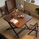 家逸實(shí)木折疊餐桌小戶(hù)型家用書(shū)桌電腦桌學(xué)生寫(xiě)字桌出租屋小方桌子
